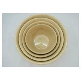 Vintage Watt Pottery Yellow Ware Nesting Bowls (4ct)