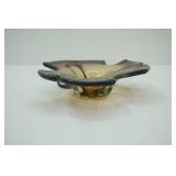 Vintage Murano Bowl Plumb Amber