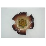 Vintage Murano Bowl Plumb Amber