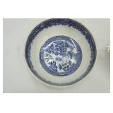 Vintage/Antique Blue Willow Bowl; Antique  Porcelain Serving Dish
