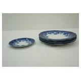 Vintage/Antique Flow Blue Pottery Plates