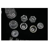 Vintage Crystal Salt & Pepper Shakers; Salt Cellars; Knife Rests