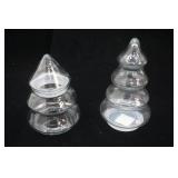 Vintage Anchor Hocking Clear Christmas Tree; Libby Clear Christmas Tree