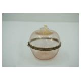 Vintage Gold Fleck Apple Trinket Box