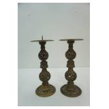 Vintage Brass Pillar Candle Holders and Other Brass Items