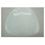 Vintage Furnival #19 Floral Pottery Plate; Milk Glass Luncheon Plates; Masons Red Transferware Butter Dish