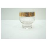 Set of 5 Culver Tyrol Roly Polys-Gold Rimed Glasses