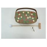 Vintage Caro-Nan Strawberry Woven Wood Basket; Custom Made Back Scratcher by Ron Payne