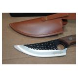10.5" Hammered Carbon Steel Hunting Knife