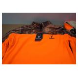 Huntworth Quarter Zip Blaze Orange and Camo Fleece - XL