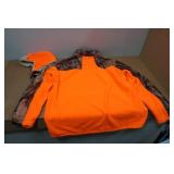 Huntworth Quarter Zip Blaze Orange and Camo Fleece - XL