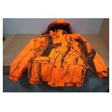 Cabelas Blaze Orange Camo Jacket - Small