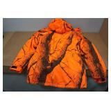 Cabelas Blaze Orange Camo Jacket - Small