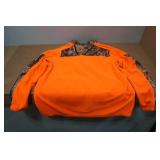 Huntworth Quarter Zip Blaze Orange and Camo Fleece - XXL