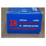 50 Master Match .38 Spl 158 Gr Semi Wad Cutter Ammo