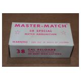 50 Master Match .38 Spl 158 Gr Semi Wad Cutter Ammo