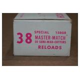50 Master Match .38 Spl 158 Gr Semi Wad Cutter Ammo