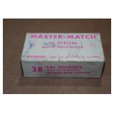 50 Master Match .38 Spl 158 Gr Semi Wad Cutter Ammo