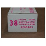 50 Master Match .38 Spl 158 Gr Semi Wad Cutter Ammo