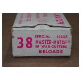 50 Master Match .38 Spl 148 Gr Swaged Lead Wad Cutter Ammo