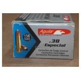 45 Aguila .38 Spl 158 Gr SJ HP Ammo