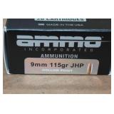 20 Ammo Inc 9mm 115 Gr JHP Ammo