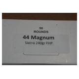 50 .44 Magnum 240 Gr Sierra FHP Ammo