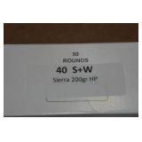 50 .40 S&W 200 Gr Sierra HP Ammo