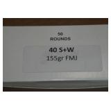 50 .40 S&W 155 Gr FMJ Ammo