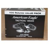 100 American Eagle .223 Rem 55 Gr FMJ Ammo