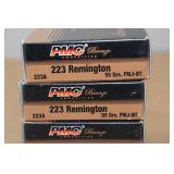 100 PMC Bronze .223 Rem 55 Gr FMJ BT Ammo
