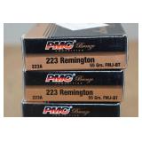 100 PMC Bronze .223 Rem 55 Gr FMJ BT Ammo