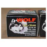 40 Wolf 7.62 x 39mm 122 Gr HP Steel Case Ammo