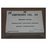 14 Colombian Military Surplus .30 Caliber FMJ Ammo