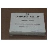 20 Colombian Military Surplus .30 Caliber FMJ Ammo