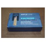 20 PPU 8mm Mauser 298 Gr FMJ BT Ammo