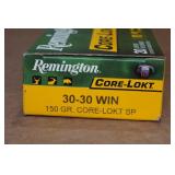 20 Remington .30-30 Win 150 Gr Core Lokt SP Ammo