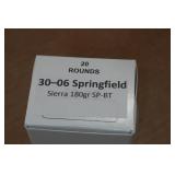 20 .30-06 Sprg 180 Gr Sierra SP BT Ammo