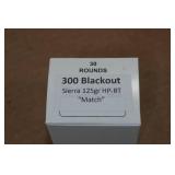 30 .300 Blackout 125 Gr Sierra HP BT Match Ammo
