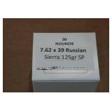 30 7.62 x 39mm 125 Gr Sierra SP Ammo
