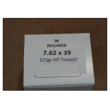 30 7.62 x 39mm 125 Gr HP Match Ammo