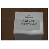30 7.62 x 39mm 125 Gr HP Match Ammo
