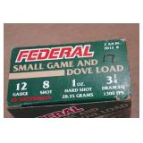 17 Federal 12 Gauge 2-3/4" 8 Shot Shotshells