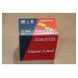 25 Federal Game Load 20 Gauge 2-3/4" 8 Shot Shotshells
