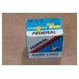 25 Federal Game Load 20 Gauge 2-3/4" 8 Shot Shotshells