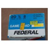 25 Federal Game Load 20 Gauge 2-3/4" 8 Shot Shotshells