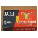 25 Federal Game Load 12 Gauge 2-3/4" 8 Shot Shotshells