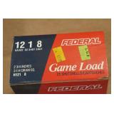 25 Federal Game Load 12 Gauge 2-3/4" 8 Shot Shotshells