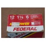 25 Federal Hi Power 12 Gauge 2-3/4" 6 Shot Shotshells