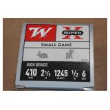 25 Winchester Super X .410 Bore 2-1/2" 6 Shot Shotshells